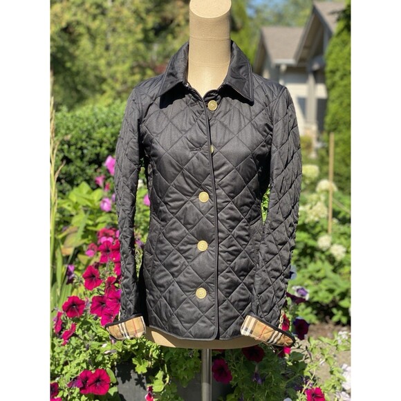 Burberry London Black Quilted Utility Jacket Chore Jacket Women’s Size XS - Picture 1 of 11